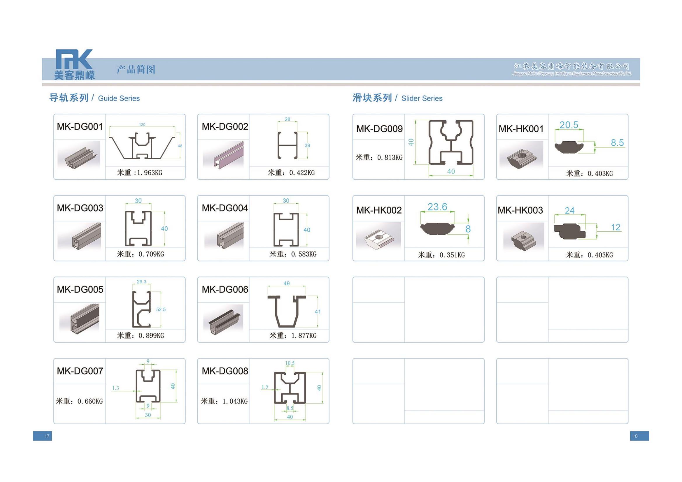 導(dǎo)軌，夾具，邊壓塊系列(圖1)